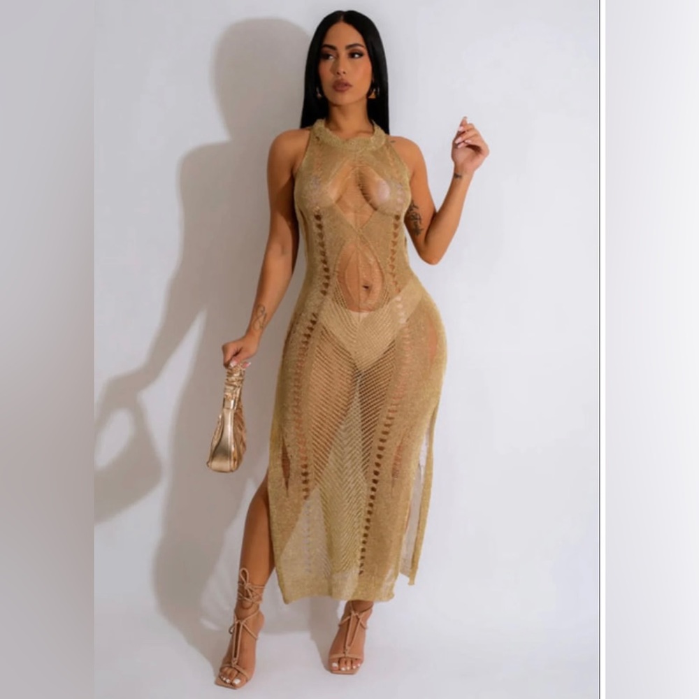 Super sexy swimsuit coverup. Model is wearing size small.